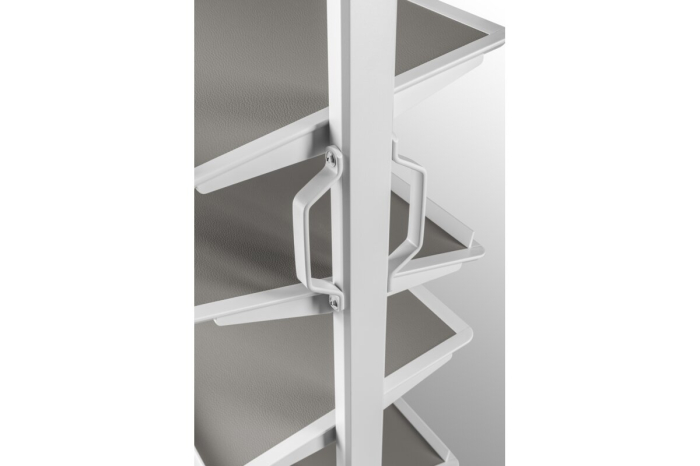 Suport pantofi rotativ ELITE, 10 rafturi, H1610-1760 mm, soft-close, alb [4]