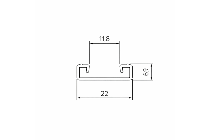 Profil banda LED aplicat GLAX 3 m, negru mat [2]