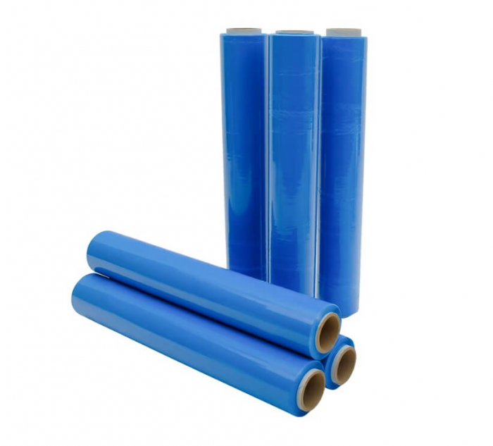 Folie stretch aplicare manuala 500 mm x 23 my, 1.5 kg, albastra [3]