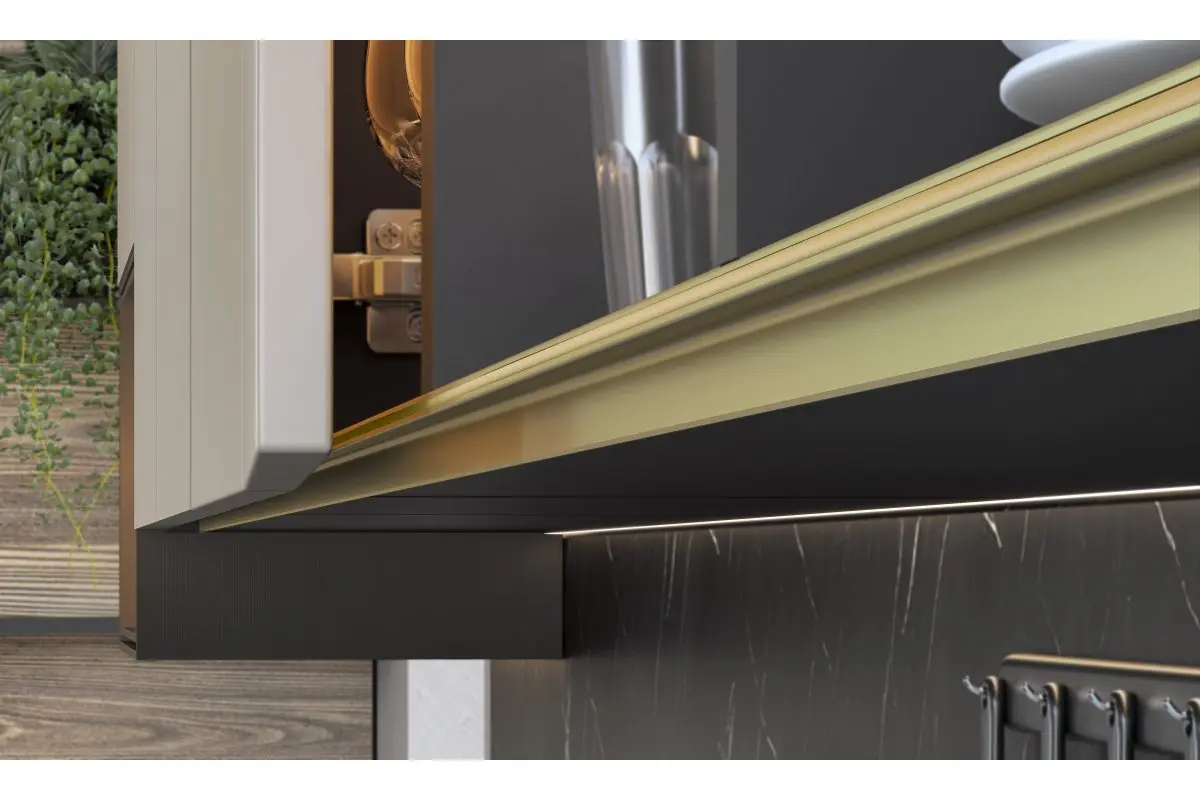 Garnitura din cauciuc pentru profil corp suspendat GLAX, 10 m, gold [2]