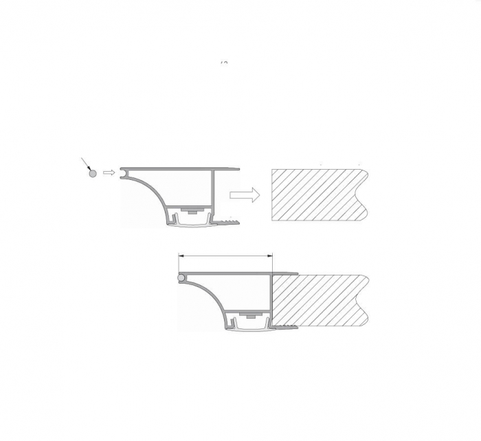 Garnitura din cauciuc pentru profil de margine GLAX, 10 m, negru mat [2]