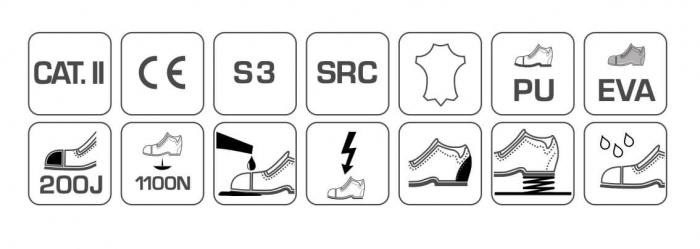 Ghete piele ZORGE S3 SRC, negre [9]