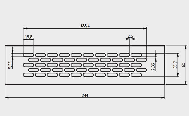 Grila ventilatie aluminiu, negru mat [3]