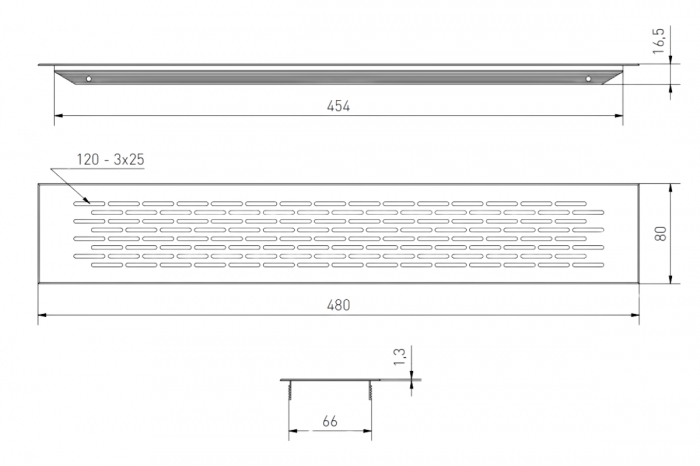 Grila ventilatie aluminiu, negru mat [4]