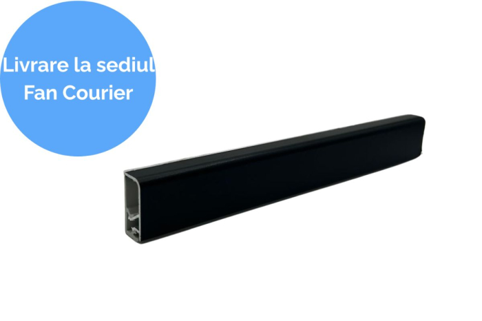 Inaltator blat rectangular 11x24 mm, 4 m, negru mat [1]