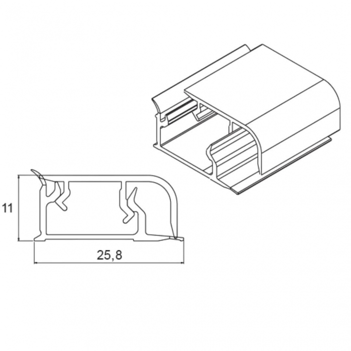 Inaltator blat rectangular 4 ml, aluminiu [3]