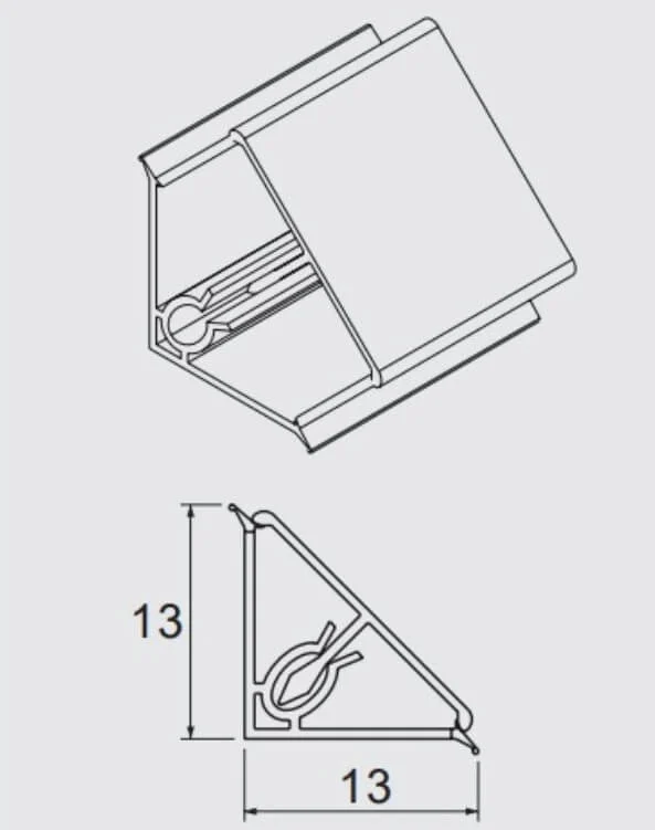 Inaltator blat triunghiular MINI, 13x13 mm 4 m, auriu [3]