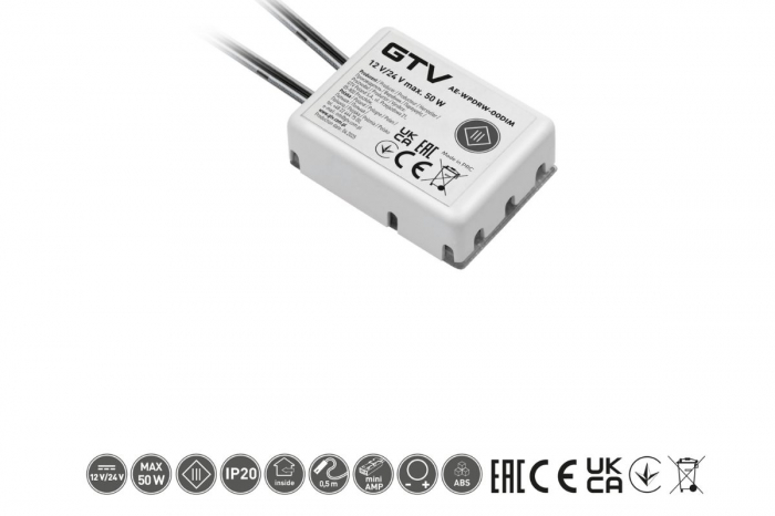 Intrerupator ascuns sub blat, cu senzor, dimabil, max 50W, cablu 50 cm inclus [3]