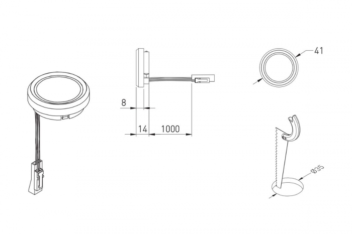 Intrerupator banda led RING, dimabil, 12-24V, cablu 1 m [4]