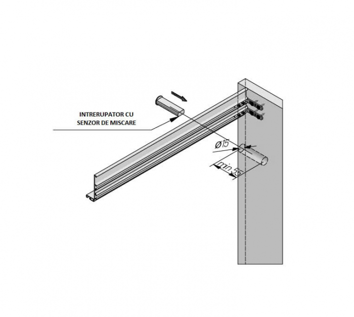 Intrerupator cu touch/ senzor banda LED, alb mat [3]