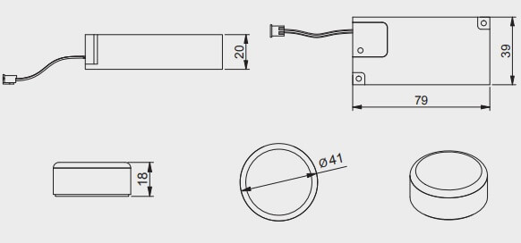 Intrerupator cu touch CCT pentru banda led, dimabil, wireless, negru mat [3]