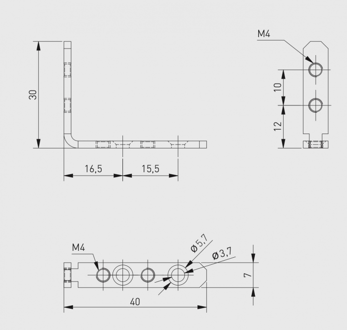 Kit prindere profil aluminiu VELLO [2]