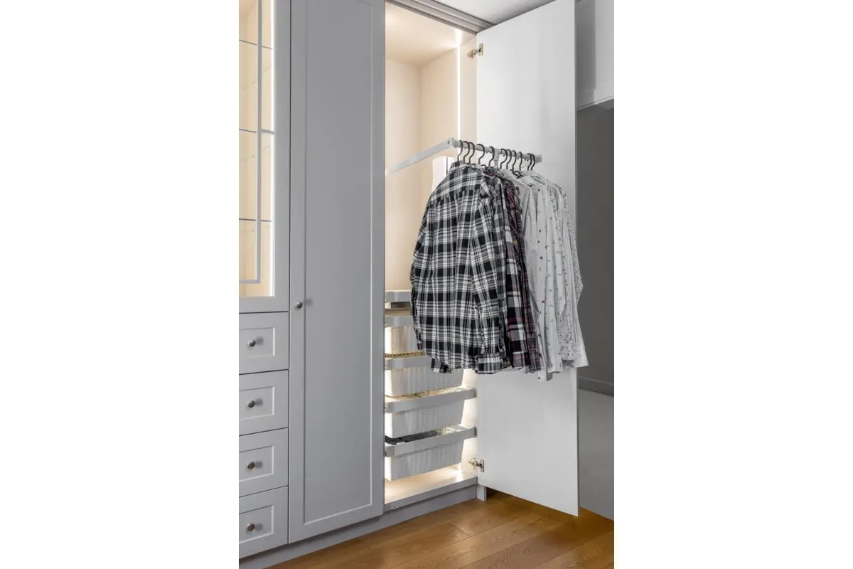 Lift haine reglabil 875-1200 mm, 8 kg, alb mat [8]