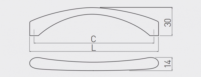 Maner mobila CLEO 128 mm, cromat [4]