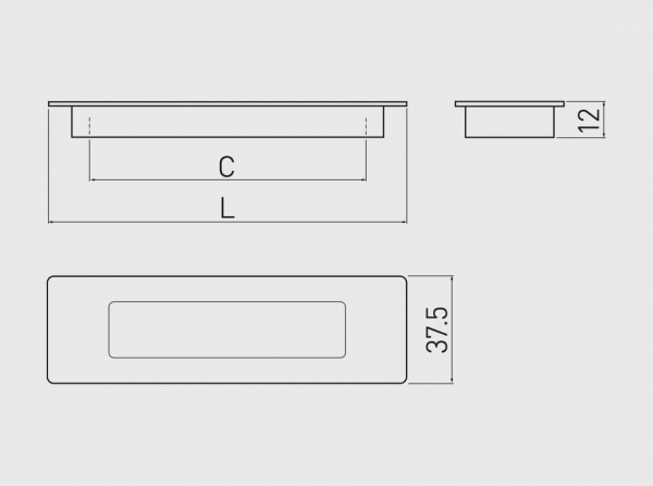 Maner mobila ingropat E6 128 mm, aluminiu [2]