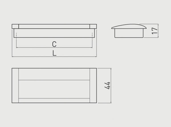 Maner mobila ingropat UA-326 128 mm, negru mat [3]