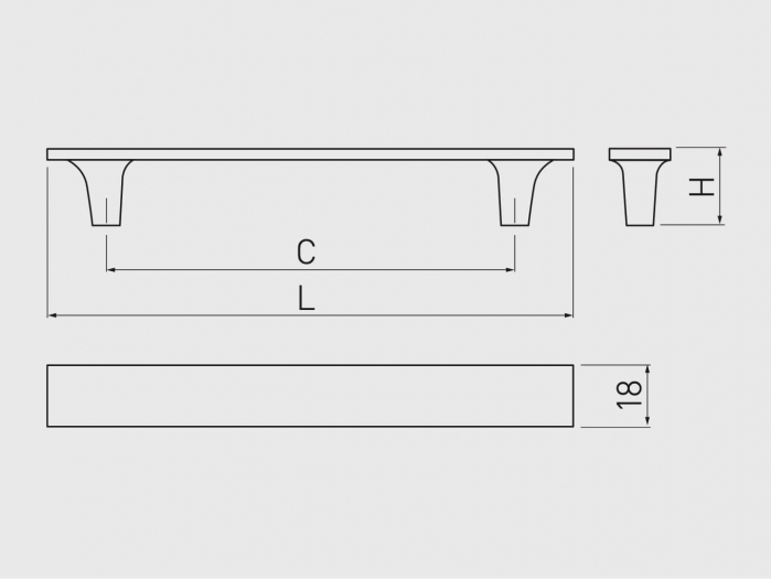 Maner mobila LUCCA 128 mm, cromat [3]
