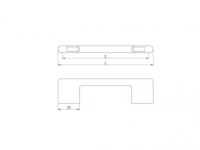 Maner mobila CAPRI 128 mm, negru mat [2]