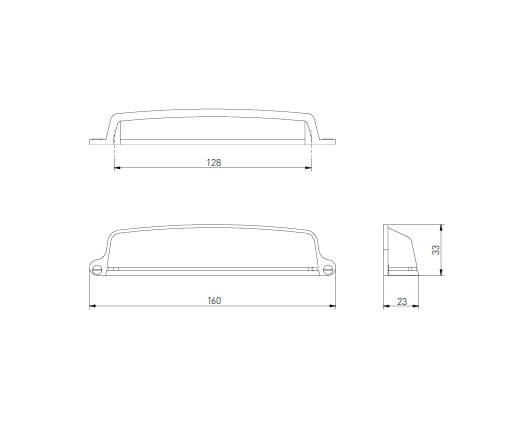 Maner mobila EVER 128 mm, negru mat [2]