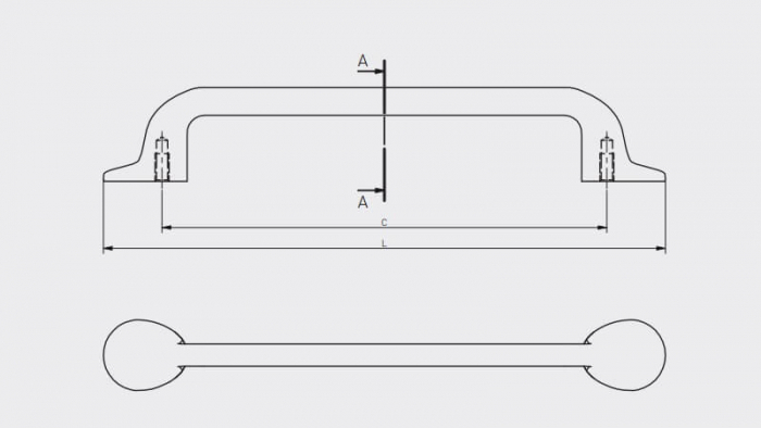 Maner mobila FABRICIO 192 mm, gold [4]