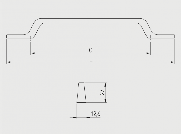 Maner mobila FLAVIO 128 mm, negru mat [5]