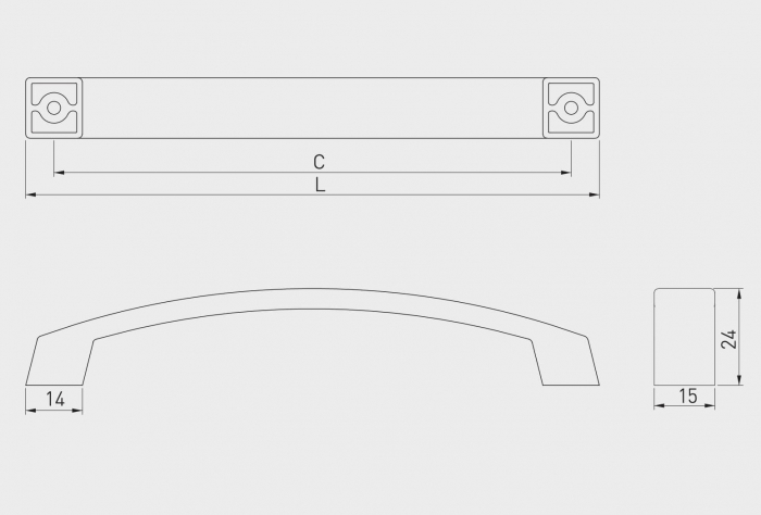 Maner mobila G0 128 mm, aluminiu [3]