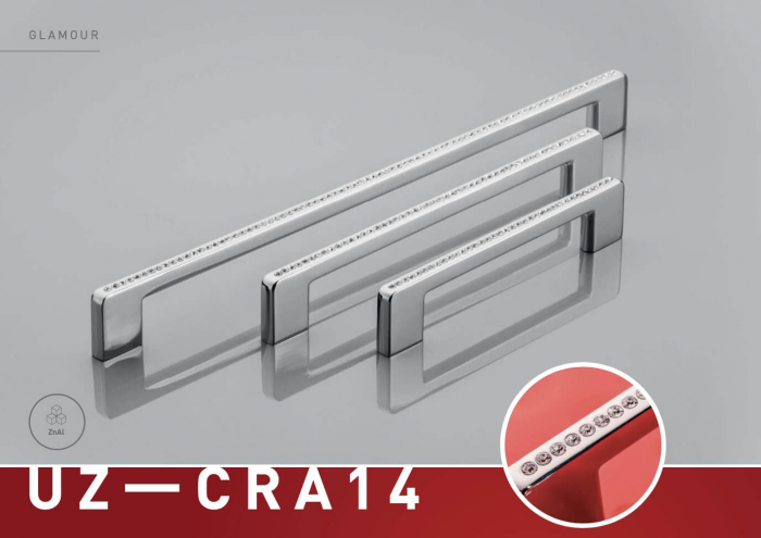 Maner mobila GLAMOUR 128 mm, cromat [2]