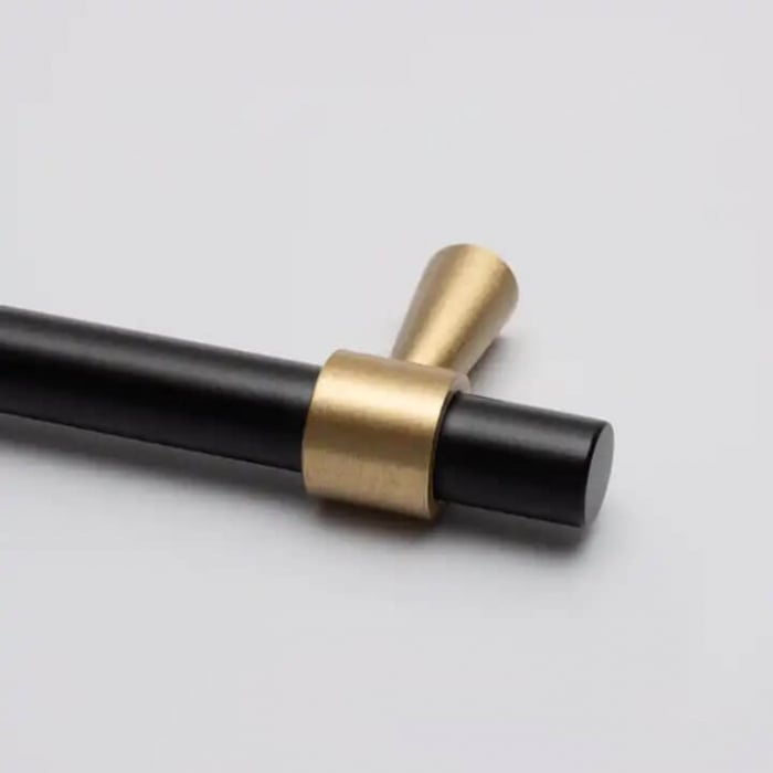 Maner mobila HK0070 128 mm, negru + alama [3]
