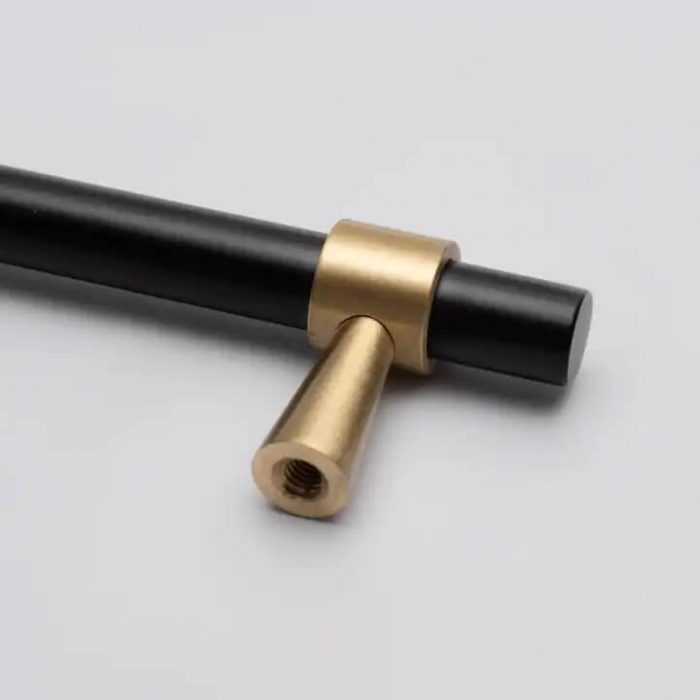 Maner mobila HK0070 160 mm, negru + alama [2]