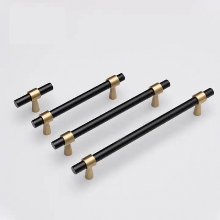 Maner mobila HK0070 160 mm, negru + alama [5]