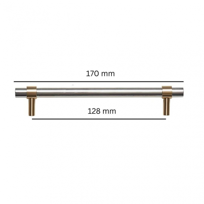 Maner mobila HK0079 128 mm, inox + alama [5]