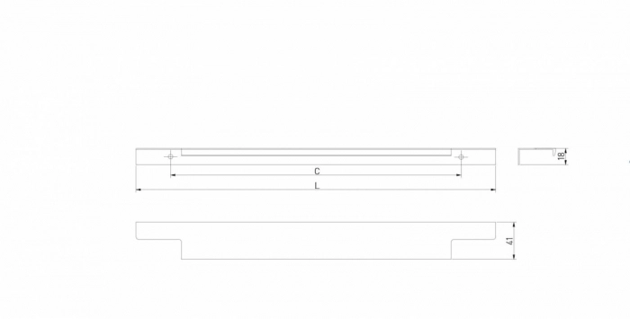 Maner mobila LIND 296 mm, cromat [3]