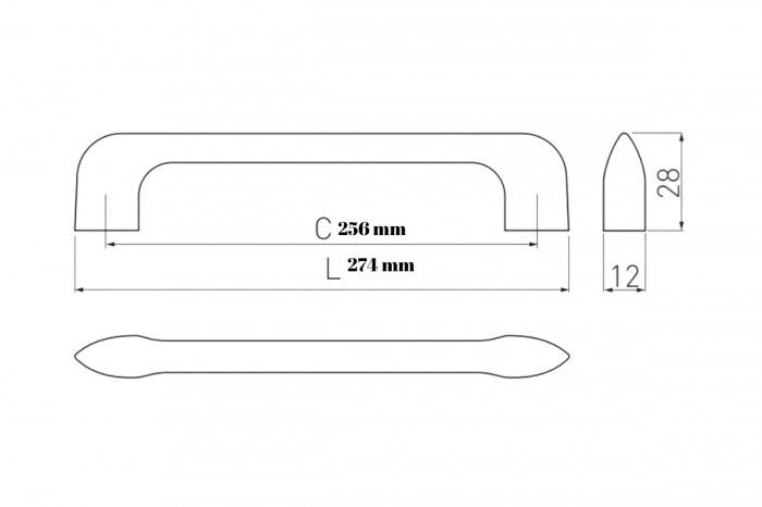 Maner mobila MILAN inox [3]