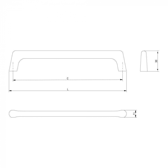 Maner mobila OCTAVIO 128 mm, negru mat [4]