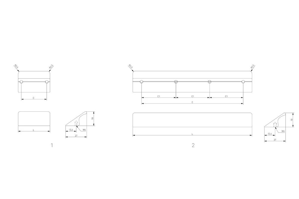 Maner mobila TIROS, negru mat [6]