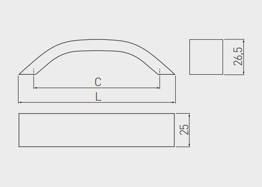 Maner mobila UA-337 128 mm, aluminiu [4]