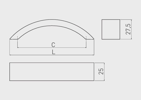 Maner mobila UA-338 128 mm, aluminiu [3]