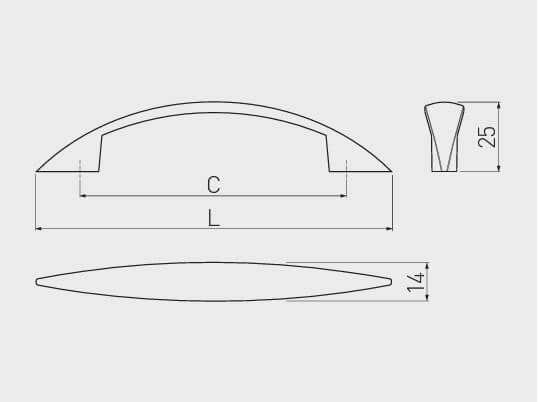 Maner mobila UZ-05 96 mm, cromat [3]