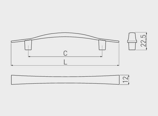 Maner mobila UZ-13 96 mm, cromat [3]