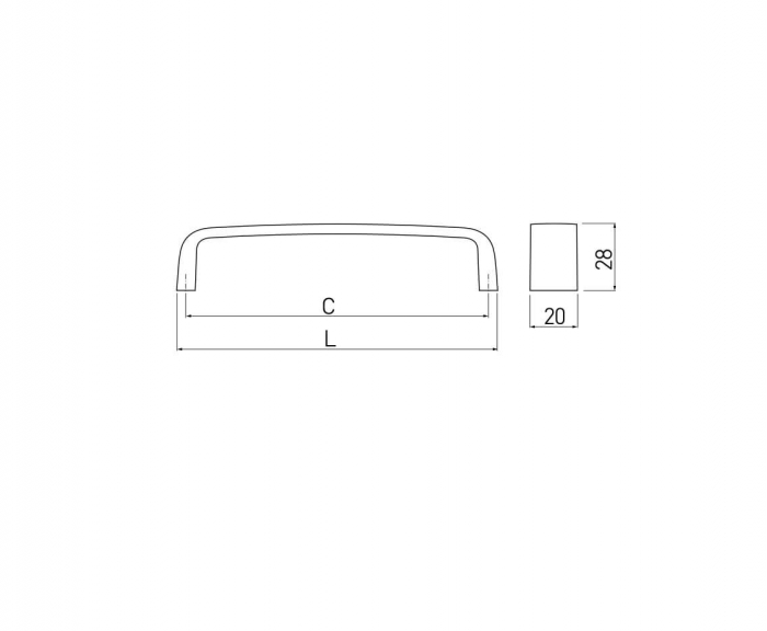 Maner mobila UZ-133 128 mm, negru mat [2]