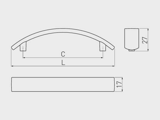 Maner mobila UZ-14 96 mm, aluminiu [3]
