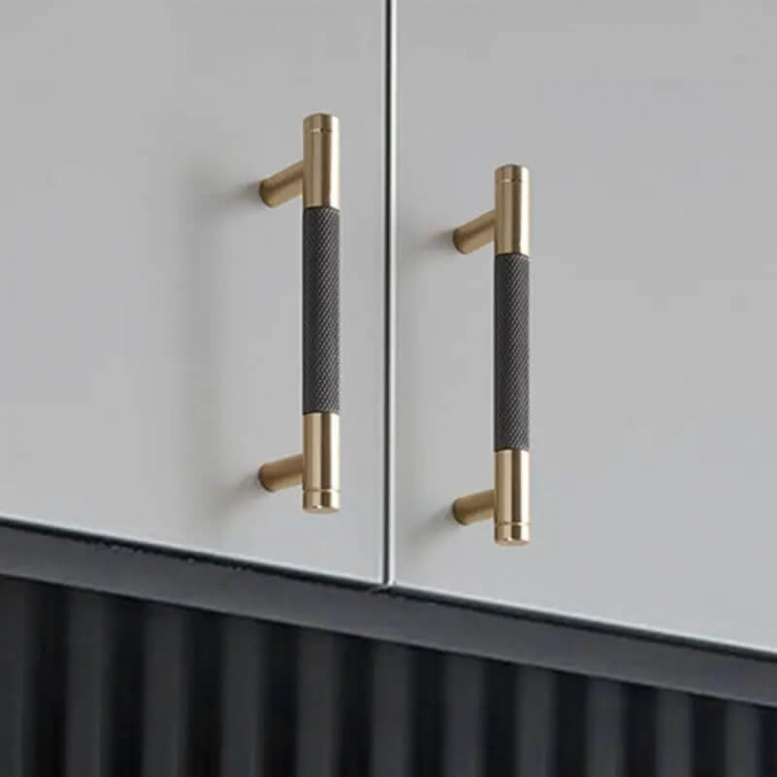 Maner mobila ZA012 96 mm, auriu + gri [5]