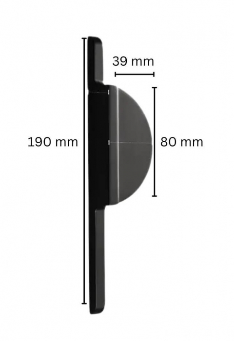 Maner mobila ZA014 190 mm, negru mat [5]