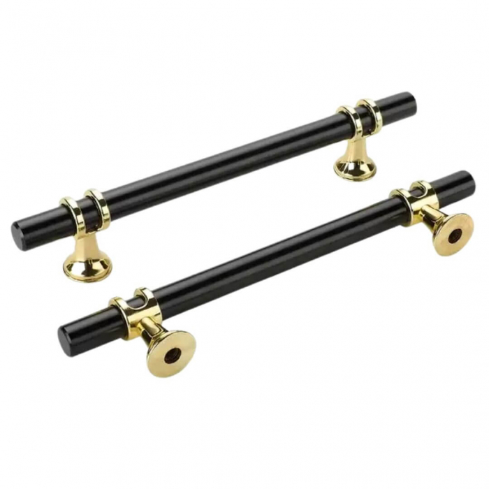 Maner mobila ZA015 128 mm, negru + auriu [2]