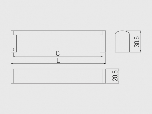 Maner mobila UZ-682 128 mm, inox [3]