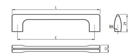 Maner mobila UZ-814 256 mm, aluminiu [3]
