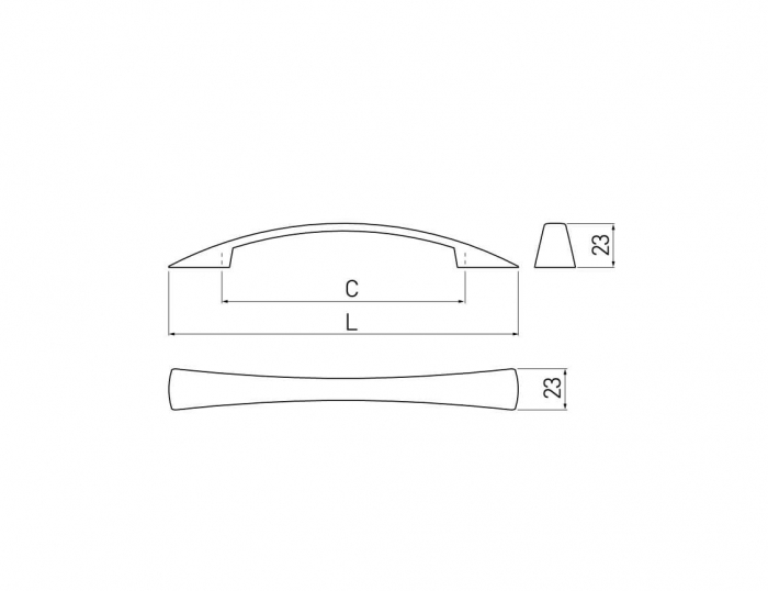 Maner mobila Z10 128 mm, negru mat [2]