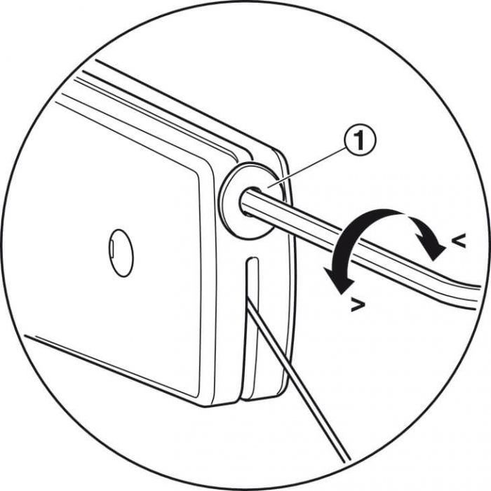 Mecanism cu cablu pentru coborare front, 140N, cu reglarea unghiului de deschidere, alb mat [4]