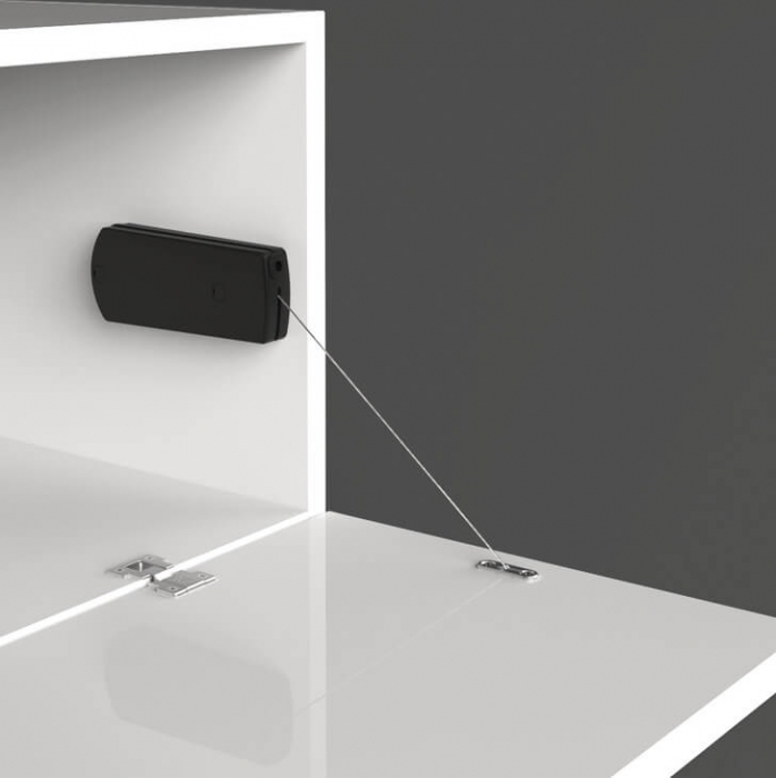 Mecanism cu cablu pentru coborare front, 140N, cu reglarea unghiului de deschidere, negru mat [2]