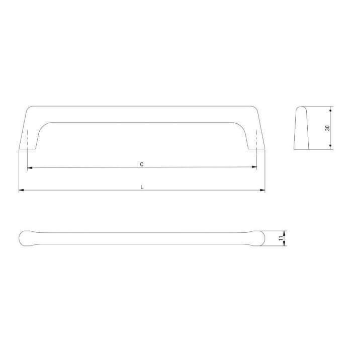 Maner mobila OCTAVIO 128 mm, inox [4]